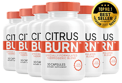 Six-bottle CitrusBurn package with best seller badge
